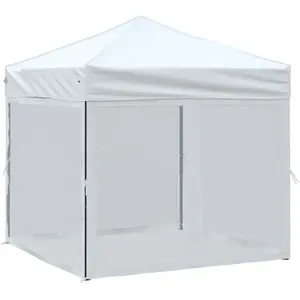 Comparateur de prix : vidaXL Tente de réception pliable avec parois Blanc 2x2 m