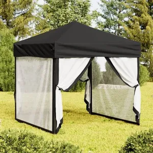 Comparateur de prix : vidaXL Tente de réception pliable avec parois Noir 2x2 m