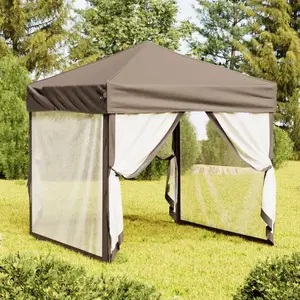Comparateur de prix : vidaXL Tente de réception pliable avec parois Taupe 2x2 m
