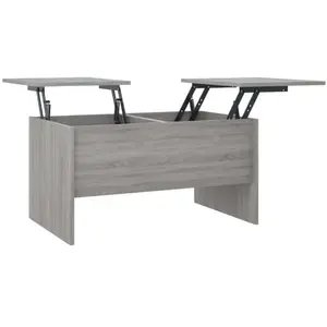 VIDAXL Table basse Sonoma gris 80x50x42,5 cm Bois d'ingénierie pas cher