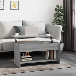 vidaXL Table basse Sonoma gris 102x50x52,5 cm Bois d'ingénierie pas cher