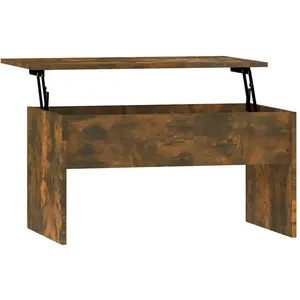 Comparateur de prix : vidaXL Table basse Chêne fumé 80x50,5x41,5 cm Bois d'ingénierie
