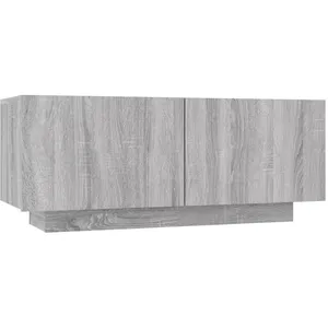 vidaXL Meuble TV Sonoma gris 100x35x40 cm Bois d'ingénierie pas cher