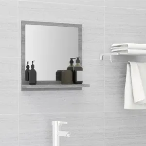 Comparateur de prix : vidaXL Miroir de bain Sonoma gris 40x10,5x37 cm Bois d'ingénierie