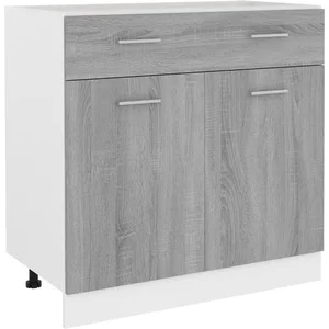 Comparateur de prix : vidaXL Armoire de plancher à tiroir Sonoma gris 80x46x81,5 cm