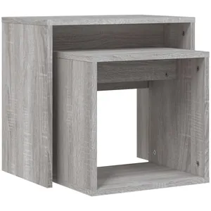 Comparateur de prix : vidaXL Tables basses gigognes 2 pcs sonoma gris bois d'ingénierie