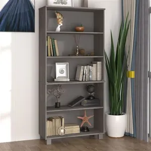vidaXL Buffet HAMAR Bois massif de pin Gris clair pas cher