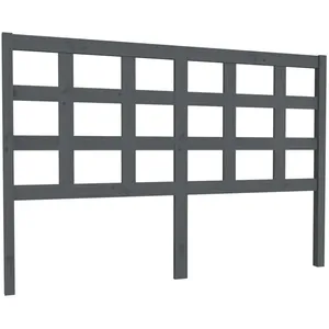 vidaXL Tête de lit Gris 145,5x4x100 cm Bois massif de pin pas cher