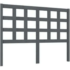 vidaXL Tête de lit Gris 125,5x4x100 cm Bois massif de pin pas cher