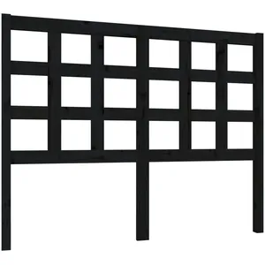 Comparateur de prix : vidaXL Tête de lit Noir 125,5x4x100 cm Bois massif de pin