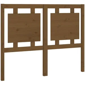 vidaXL Tête de lit Marron miel 125,5x4x100 cm Bois massif de pin