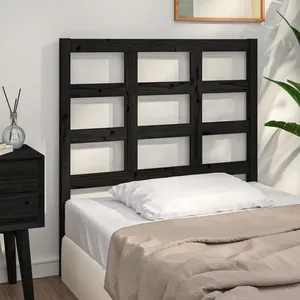 Comparateur de prix : vidaXL Tête de lit Noir 95,5x4x100 cm Bois massif de pin