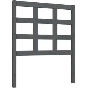 vidaXL Tête de lit Gris 80,5x4x100 cm Bois massif de pin pas cher