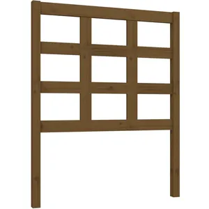 vidaXL Tête de lit Marron miel 80,5x4x100 cm Bois massif de pin pas cher