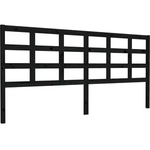 Comparateur de prix : vidaXL Tête de lit Noir 205,5x4x100 cm Bois massif de pin
