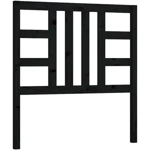 vidaXL Tête de lit Noir 81x4x100 cm Bois massif de pin