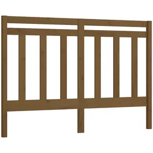 vidaXL Tête de lit Marron miel 146x4x100 cm Bois massif de pin pas cher