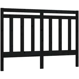 Comparateur de prix : vidaXL Tête de lit Noir 126x4x100 cm Bois massif de pin