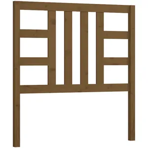 vidaXL Tête de lit Marron miel 106x4x100 cm Bois massif de pin pas cher