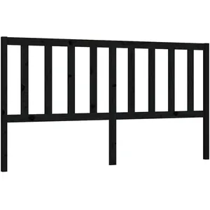 vidaXL Tête de lit Noir 206x4x100 cm Bois massif de pin pas cher