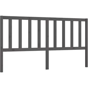 vidaXL Tête de lit Gris 186x4x100 cm Bois massif de pin pas cher