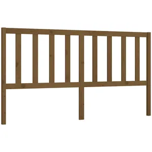 vidaXL Tête de lit Marron miel 186x4x100 cm Bois massif de pin pas cher