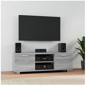 vidaXL Meuble TV Sonoma gris 120x40,5x35 cm Bois d'ingénierie pas cher