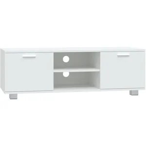 vidaXL Meuble TV Blanc 120x40,5x35 cm Bois d'ingénierie pas cher
