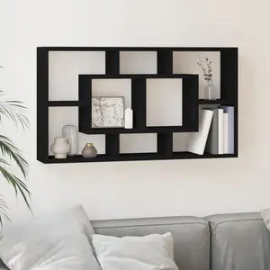 Comparateur de prix : vidaXL Étagère murale 8 compartiments Noir