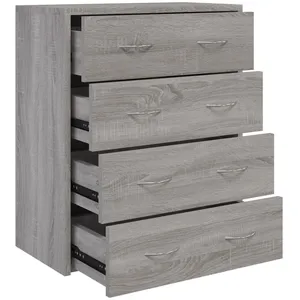 Comparateur de prix : vidaXL Buffet avec 4 tiroirs 60x30,5x71 cm Sonoma gris