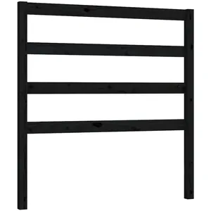 vidaXL Tête de lit Noir 106x4x100 cm Bois massif de pin pas cher