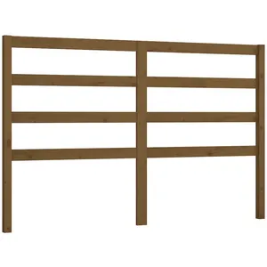 vidaXL Tête de lit Marron miel 126x4x100 cm Bois massif de pin