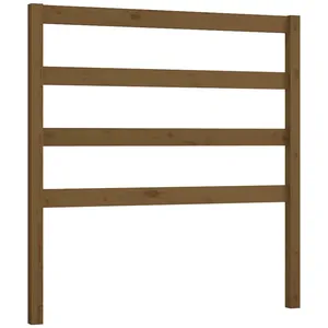 vidaXL Tête de lit Marron miel 106x4x100 cm Bois massif de pin pas cher
