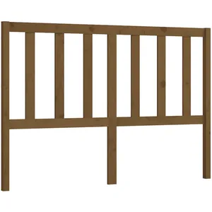 vidaXL Tête de lit Marron miel 141x4x100 cm Bois massif de pin pas cher
