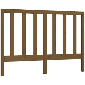 vidaXL Tête de lit Marron miel 126x4x100 cm Bois massif de pin pas cher