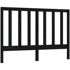 Comparateur de prix : vidaXL Tête de lit Noir 126x4x100 cm Bois massif de pin