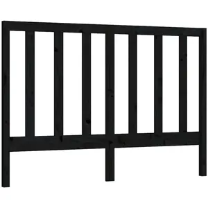 vidaXL Tête de lit Noir 166x4x100 cm Bois massif de pin pas cher