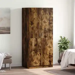 Comparateur de prix : vidaXL Garde-robe Chêne fumé 80x52x180 cm Bois d'ingénierie