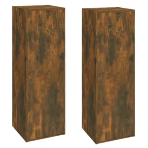 Comparateur de prix : Non communiqué vidaXL Meubles TV 2 pcs Chêne fumé 30,5x30x90 cm Bois d'ingénierie