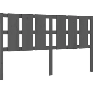 vidaXL Tête de lit Gris 165,5x4x100 cm Bois massif de pin pas cher