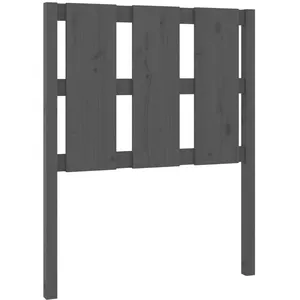 vidaXL Tête de lit Gris 80,5x4x100 cm Bois massif de pin pas cher