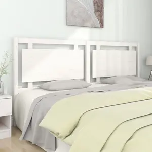 vidaXL Tête de lit Blanc 205,5x4x100 cm Bois massif de pin pas cher