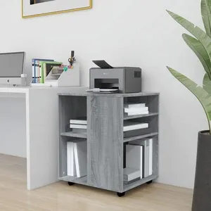 Comparateur de prix : vidaXL Armoire roulante Sonoma gris 60x53x72 cm Bois d'ingénierie