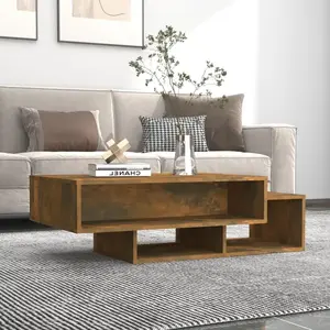 vidaXL Table basse Chêne fumé 105x55x32 cm Bois d'ingénierie pas cher