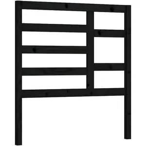 vidaXL Tête de lit Noir 81x4x104 cm Bois massif de pin pas cher