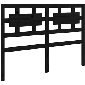 vidaXL Tête de lit Noir 185,5x4x100 cm Bois massif de pin pas cher