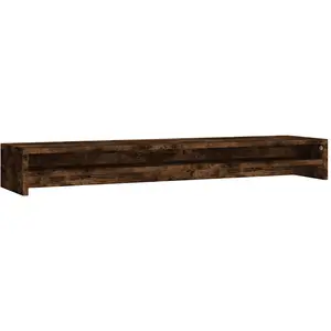 vidaXL Support de moniteur Chêne fumé 100x24x13 cm Bois d'ingénierie pas cher