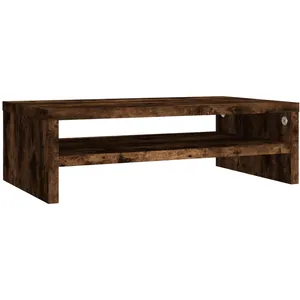 Comparateur de prix : vidaXL Support de moniteur Chêne fumé 42x24x13 cm Bois d'ingénierie