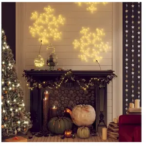 Comparateur de prix : Vidaxl - Figure de flocon de neige de Noël et 144LED Blanc chaud 59x59cm