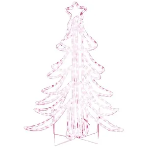 Comparateur de prix : vidaXL vidaXL Figure d'arbre de Noël pliable avec 360 LED Blanc chaud